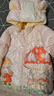 笛莎（DEESHA）童裝女童外套冬裝秋新款女寶寶萌趣條紋長(cháng)袖羽絨服 黃色 130 曬單實(shí)拍圖