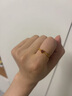 中鑫珠寶緋紅夢境甜蜜愛心黃金戒指鑲嵌石榴石桃心足金指環(huán)送女友 金重1.84克（17號） 曬單實拍圖