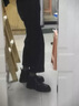 花花公子（PLAYBOY）馬丁靴男鞋子男秋季2025新款英倫高幫皮靴機車(chē)增高鞋厚底工裝鞋靴 黑色 42 曬單實(shí)拍圖