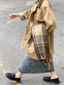CHANEELR & KARITH冬季圍巾女長(cháng)披肩女情侶款加厚保暖百搭圍脖男 卡其 曬單實(shí)拍圖