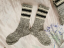 雅鹿長(cháng)襪男士冬季日系粗線(xiàn)純棉全棉吸汗高腰中筒襪加厚保暖條紋襪 青金藍+南瓜黃+暗泉綠+淺灰+黑色 共 5雙 均碼 39-45碼  共 曬單實(shí)拍圖