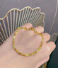 中國黃金（CHINA GOLD）黃金手鏈女士簡(jiǎn)約足金鳳尾手飾素金鏈結婚教師節日禮物送老婆女友 【玫瑰禮盒】鳳尾手鏈 約2.4g 曬單實(shí)拍圖