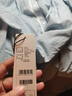 百圖betu女裝2025夏季新款襯衫撞色花邊打攬100%棉七分袖上衣2507T64 藍色 L 曬單實(shí)拍圖