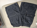 頂峰保羅（Dingfengbaoluo）工裝短褲男夏季時(shí)尚高街大口袋簡(jiǎn)約純色運動(dòng)五分褲FG55黑色3XL 曬單實(shí)拍圖