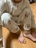 巴厘小豬男童睡衣秋季兒童內衣套裝純棉嬰幼兒秋衣秋褲中國風(fēng)男寶寶家居服 中華熊貓 120 曬單實(shí)拍圖
