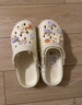 名創(chuàng  )優(yōu)品（MINISO）洞洞鞋男女夏季外穿涼鞋防滑厚底踩屎感包頭涼拖鞋 卡其+海洋星星 曬單實(shí)拍圖