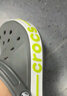 卡駱馳（CROCS）洞洞鞋貝雅卡駱班輕便耐磨一腳蹬休閑鞋|205089 石板灰/青檸綠-0GX 41 /42(260mm) 曬單實拍圖