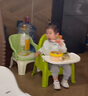 鋇淇林加厚寶寶餐椅嬰兒餐桌兒童吃飯家用防滑小椅子塑料小朋友靠背凳子 萌趣款-綠色 曬單實(shí)拍圖
