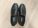 老人頭（LAORENTOU）皮鞋男士牛皮套腳商務(wù)休閑鞋牛筋底耐磨耐滑男單鞋 922986 黑 40 曬單實(shí)拍圖