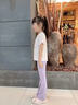 真維斯女童秋季套裝2025春秋薄款童裝中大童洋氣長(cháng)袖t兒童秋裝喇叭褲子 【1純棉長(cháng)袖】紫色 140 曬單實(shí)拍圖