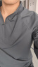 JEANSWEST LIFE真維斯運動(dòng)上衣男款春秋季寬松速干衣男黑色半拉鏈大碼長(cháng)袖T恤男 曬單實(shí)拍圖