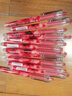 百樂(lè )（PILOT）P500紅色中性筆水筆0.5直液式走珠筆簽字筆學(xué)生文具套裝辦公用品刷題筆高顏值考試筆 12支裝 曬單實(shí)拍圖