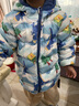 JELLYBABY[抗菌]男童輕薄羽絨服寶寶秋季保暖鴨絨衣服兒童秋冬外套男孩冬裝 藍(lán)底恐龍 100 CM 曬單實(shí)拍圖