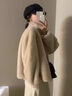 她芙（tafu）品牌女裝水貂絨皮草外套女2025秋冬新款年輕款短款立領(lǐng)貂皮大衣 米色 M 推薦【115-130斤】 曬單實(shí)拍圖