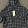 gxg.jeans男裝 藍色格紋復古潮流寬松連帽夾克外套男 25秋新品 格紋 L (175) 曬單實(shí)拍圖