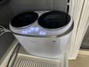 美的（Midea）分區洗波輪迷你洗衣機 MNBB10VH70E 內衣洗衣機小型嬰兒懶人洗衣機 雙子座 同洗同脫 國家補貼 曬單實(shí)拍圖