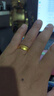 中國黃金（CHINA GOLD）黃金戒指男女款足金古法寬面戒指素圈指環(huán)情人節禮物生日送男女友 足金戒指【22號】 約1.4g（寬版） 曬單實(shí)拍圖