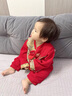 G.DUCKKIDS小黃鴨嬰兒連體衣春秋中國風(fēng)新生兒衣服滿(mǎn)月百天男女寶寶周歲禮服 紅色連體衣 66cm 66碼0-3月建議寶寶4-6公斤 曬單實(shí)拍圖