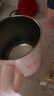 膳魔師（THERMOS）保溫杯茶杯340ml不銹鋼情侶帶蓋馬克咖啡杯JDG-351 PK(FL-VI) 曬單實(shí)拍圖