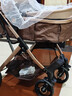 ANGI BABY嬰兒推車(chē)可坐可躺嬰兒車(chē)輕便折疊新生兒減震高景觀(guān)雙向兒童手推車(chē) 頂配香檳金【一鍵收車(chē)+PU橡膠輪] 曬單實(shí)拍圖