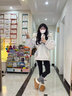 鏡莎棉服女大毛領(lǐng)2025年新款冬季羽棉襖絨服女加厚保暖棉襖女學(xué)生外套 白灰色 均碼 可以備注碼數 曬單實(shí)拍圖
