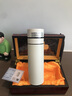 帝言銀杯子999純銀保溫杯茶水分離泡茶杯一鍵速開車載杯足銀內(nèi)膽水杯 白色【足銀內(nèi)膽+鑒定證書】 曬單實(shí)拍圖