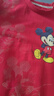 Disney baby迪士尼男童衛衣兒童長(cháng)袖T恤中小童裝秋季純棉親膚上衣 紅色  120  曬單實(shí)拍圖