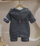G.DUCKKIDS小黃鴨嬰兒連體衣服春秋款帥氣男寶寶休閑外出防風(fēng)沖鋒衣嬰幼兒 三色織帶灰沖鋒衣 90cm 90碼建議80-1歲半-2歲 曬單實(shí)拍圖