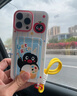 觀(guān)尼卡包掛繩殼適用蘋(píng)果16PRO企鵝畫(huà)畫(huà)手機殼iphone15/14保護套帶手繩 企鵝畫(huà)畫(huà)+手繩 iPhone 16 pro 曬單實(shí)拍圖