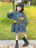 G.DUCKKIDS小黃鴨童裝女童秋裝牛仔連衣裙2025新款兒童春秋季洋氣女寶寶裙子 藍色 120 建議身高105-115cm 4-5周歲 曬單實(shí)拍圖