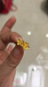 周六福黃金耳釘女足金999花卉耳飾耳針節(jié)日禮物 計(jì)價 2.23g 曬單實(shí)拍圖