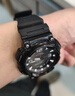 代用卡西歐CASIO表帶男手表帶AQ-S810W AQS810WC樹(shù)脂運動(dòng)手表配件 啞光黑色-黑色扣 18mm 曬單實(shí)拍圖