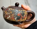 璽翰雅（ROYHOYE）收藏級大師張小嶺宜興紫砂壺小單茶具純全手工功夫泡茶壺西施壺 九龍西施壺 張小嶺作品 曬單實(shí)拍圖