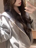 吉閑 甜酷拼格連帽衛衣女2025秋冬新款情侶慵懶風(fēng)開(kāi)衫個(gè)性外套潮上衣 灰色 M 曬單實(shí)拍圖