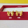 悅述足金999蝴蝶結轉運珠黃金吊墜女3D硬金在逃公主手鏈手串DIY金配件 （側孔）蝴蝶結約0.31g 曬單實(shí)拍圖
