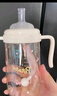 小土豆（potato）吸管奶瓶PPSU嬰兒奶瓶6個(gè)月以上大寶寶帶重力球奶嘴300ml 甜杏粉 曬單實(shí)拍圖