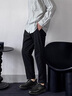 哈森【頭層牛皮】旋鈕扣皮鞋男鞋秋季2025新款商務休閑鞋男真皮皮鞋黑色41 (255mm) 曬單實拍圖