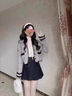 鳳蝶兒連衣裙子女裝秋裝2025年新款韓系小個(gè)子穿搭一整套溫柔系炸街奶乖 毛衣+裙子 S 曬單實(shí)拍圖