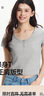 森馬（Semir）短袖t恤女短款小性感亨利領(lǐng)氣質(zhì)2025夏純色修身上衣109325100014 曬單實(shí)拍圖