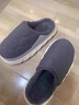 DFBK德國棉拖鞋男士大碼防水厚軟底防滑冬季保暖加絨外穿室內居家 深灰【布 防風(fēng)防水更保暖】 40-41 適合39-40 曬單實(shí)拍圖