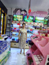 萬(wàn)福依闌真絲連衣裙中長(cháng)款短袖2025夏裙子女桑蠶絲印花高端顯瘦 米白  2XL 曬單實(shí)拍圖