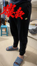 Skechers斯凱奇童裝男童針織休閑長褲兒童初秋新款黑色時尚束腳褲L324B016 碳黑/0018 175 曬單實拍圖