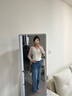 森馬（Semir）【云柔親膚】長(cháng)袖t恤女短款V領(lǐng)修身上衣24年新款插肩袖休閑薄外套 粉色調01315 S 曬單實(shí)拍圖