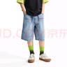 安奈兒安奈兒童裝男童牛仔褲2025夏新款時(shí)尚彈力透氣短褲工裝風(fēng)五分褲 曬單實(shí)拍圖