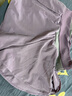 維多利亞旅行者瑜伽服女跑步運動(dòng)套裝夏季健身服普拉提短袖短褲帶胸墊兩件套紫L 曬單實(shí)拍圖