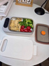 WFFPM德國品牌加熱保溫飯充電車載無線保溫上班族學(xué)生免注水免插便當(dāng)盒 白色電飯盒4檔溫度保溫-可定時加 1000ml大容量 曬單實(shí)拍圖