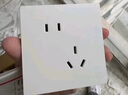 德力西（DELIXI）開(kāi)關(guān)插座 免噴涂奶油風(fēng)大板 墻壁電源開(kāi)關(guān)825漢玉白斜五孔插座10A 曬單實(shí)拍圖