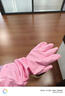加長(cháng)加絨一體絨防水手套家務(wù)手套洗碗洗衣服清潔超厚耐磨加厚防滑 隨機色-均碼【3雙裝】約38cm秋冬必備 曬單實(shí)拍圖