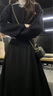 歐迪惠（Oudihui）法式連衣裙女裝2025年秋季新款衣服搭配一整套學(xué)院風(fēng)減齡裙子套裝 黑色三件套 XL 曬單實(shí)拍圖