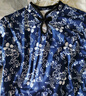 中老年民族風(fēng)水滴領(lǐng)打底衫女裝春秋新款洋氣印花t恤遮肚顯瘦上衣 藍底瓷花僅剩2件 3XL建議135-150斤 均碼 曬單實(shí)拍圖